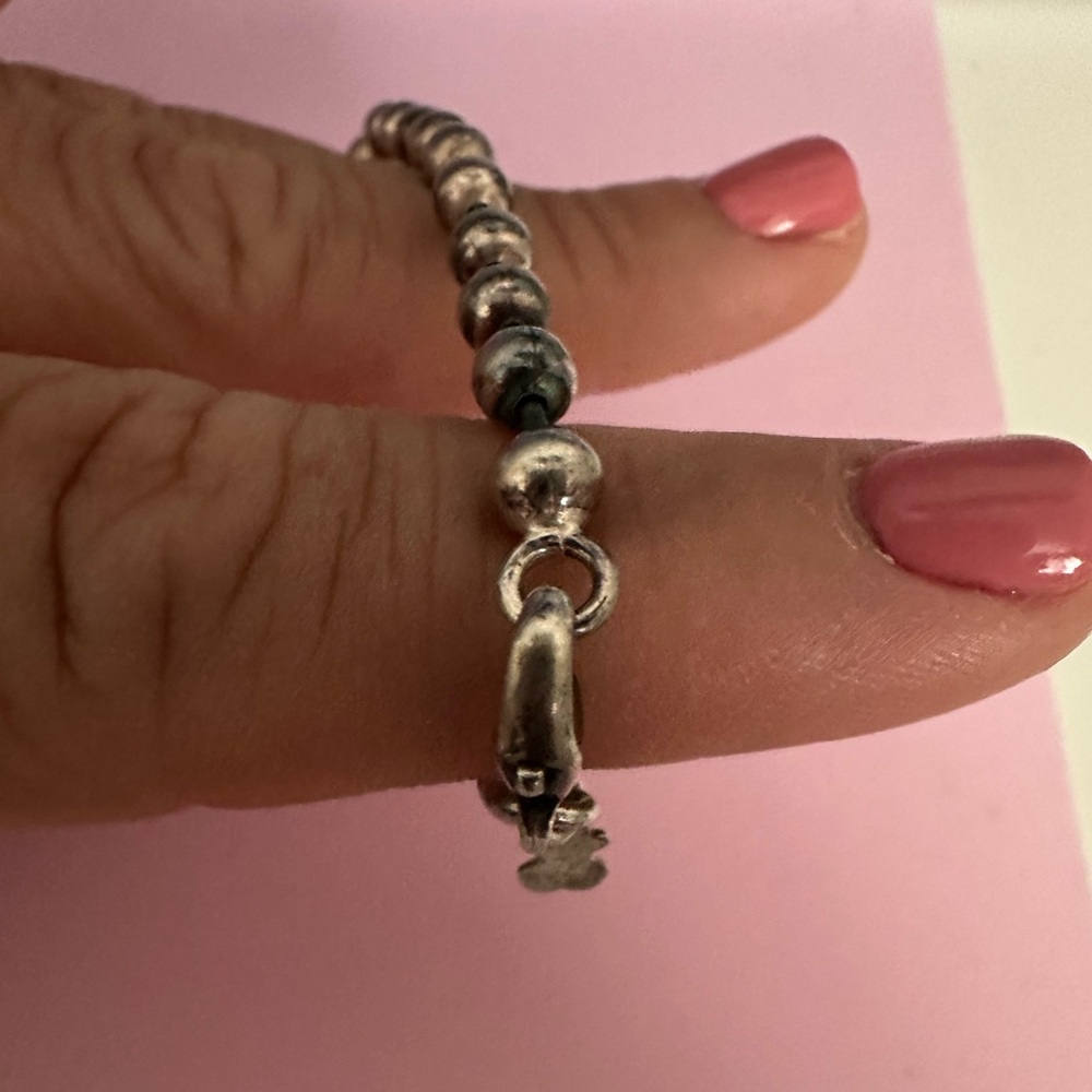 TOUS: Silver Beaded Charm Bracelet (USED) - Picture 10 of 13